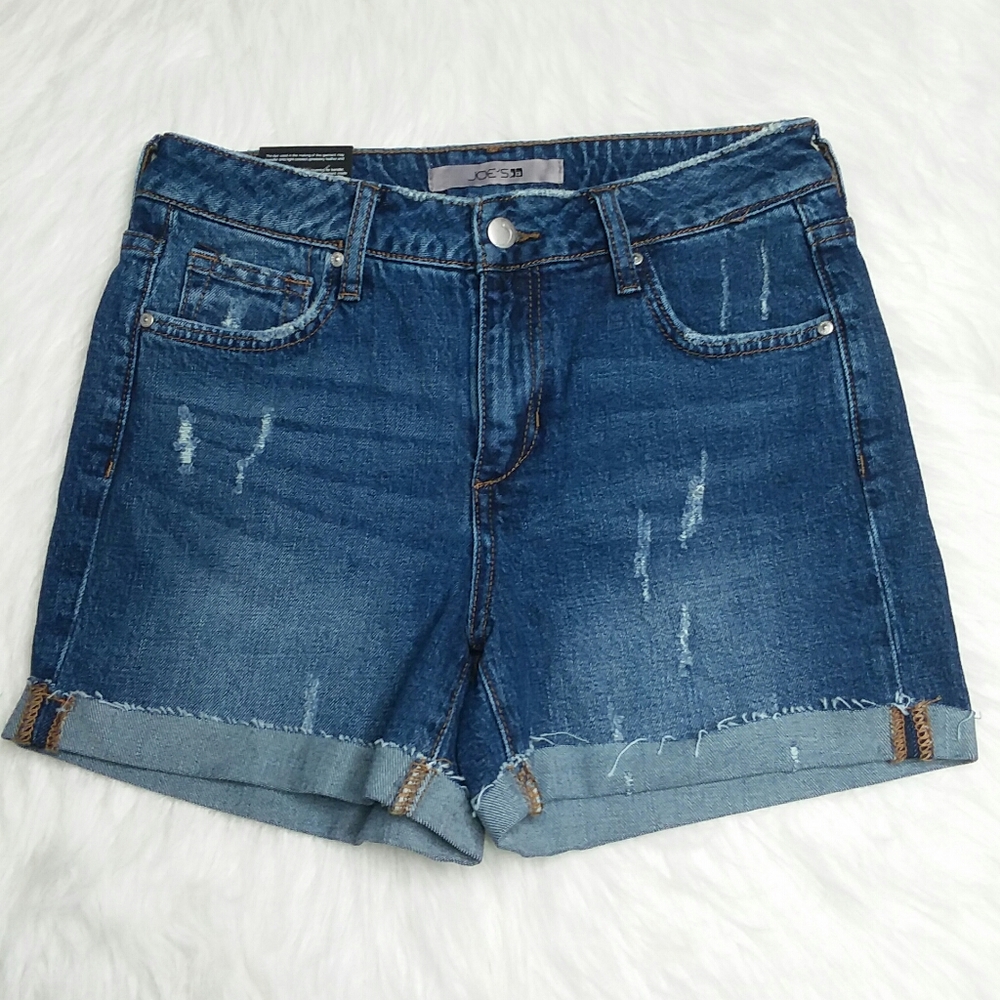 NEW Joe's Jeans Denim Cut-Off Panama Shorts Size 25 Waist 28 Festival NWT